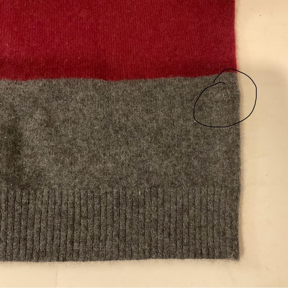 Charter Club Luxury 100% Cashmere V-Neck Sweater XL Colorblock Striped Classic - Picture 10 of 10